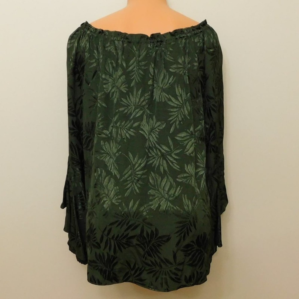 A140 Michael Kors Off-The-Shoulder Peasant Top - M - Picture 2 of 2